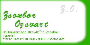 zsombor ozsvart business card